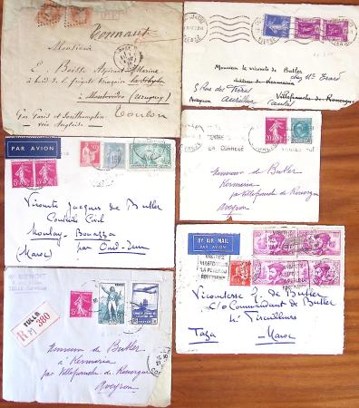 1859-1940, Petit ensemble de timbres et lettres d'une