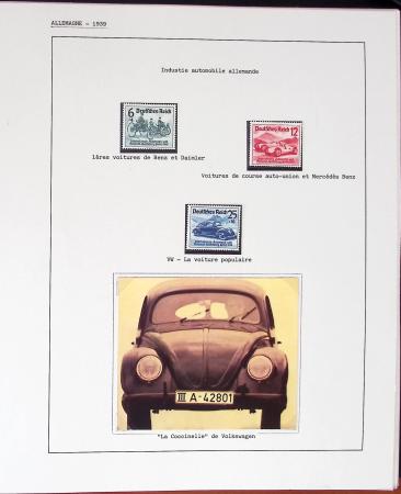 VOITURES, Collection en 9 albums Lindner (1906-2000)