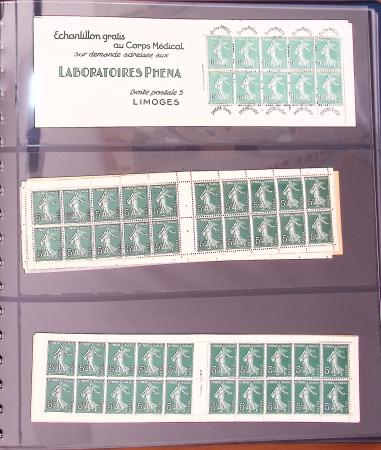 1900-1990, Intéressante collection de carnets de France,