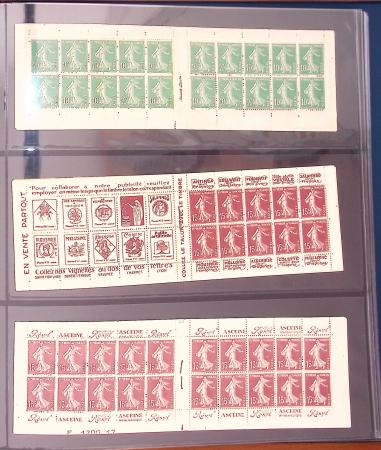 1900-1990, Intéressante collection de carnets de France,