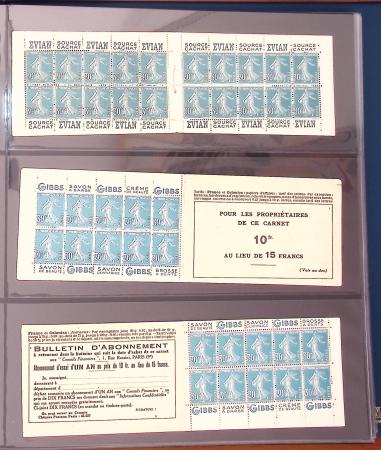 1900-1990, Intéressante collection de carnets de France,