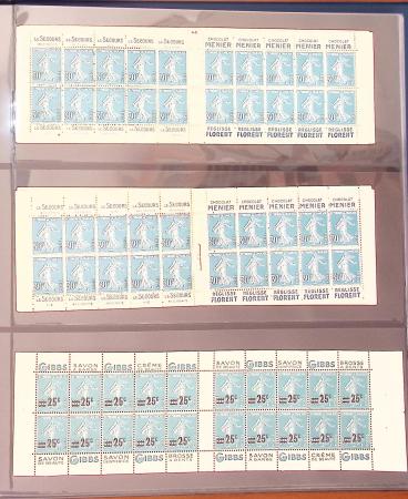 1900-1990, Intéressante collection de carnets de France,