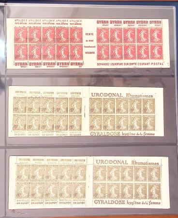 1900-1990, Intéressante collection de carnets de France,