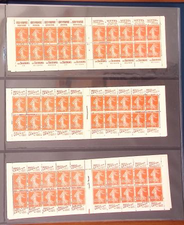 1900-1990, Intéressante collection de carnets de France,
