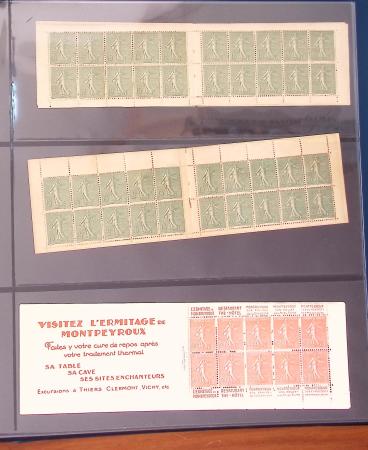 1900-1990, Intéressante collection de carnets de France,