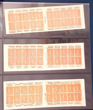 1900-1990, Intéressante collection de carnets de France,