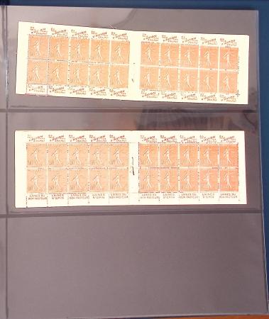 1900-1990, Intéressante collection de carnets de France,