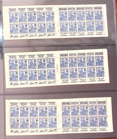 1900-1990, Intéressante collection de carnets de France,