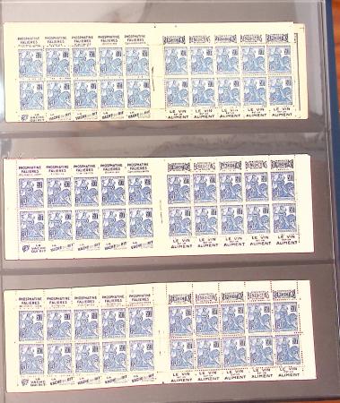 1900-1990, Intéressante collection de carnets de France,