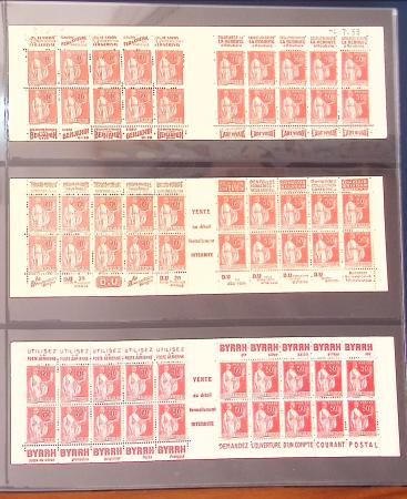 1900-1990, Intéressante collection de carnets de France,