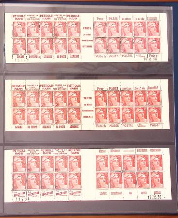 1900-1990, Intéressante collection de carnets de France,