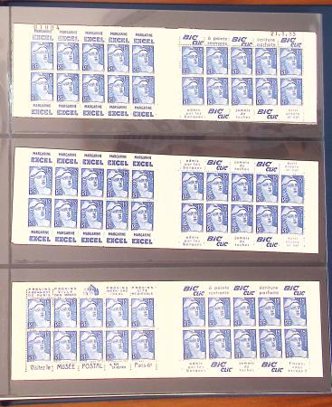 1900-1990, Intéressante collection de carnets de France,