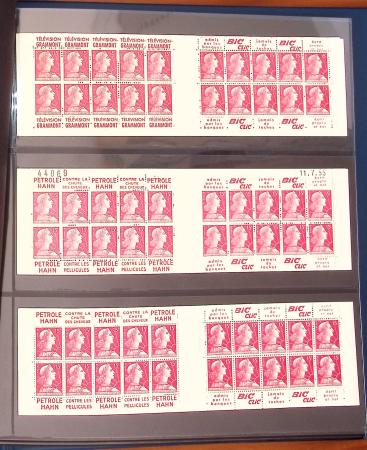 1900-1990, Intéressante collection de carnets de France,