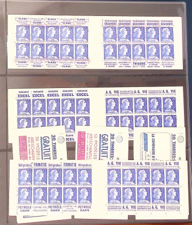 1900-1990, Intéressante collection de carnets de France,
