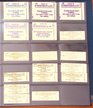 1900-1990, Intéressante collection de carnets de France,