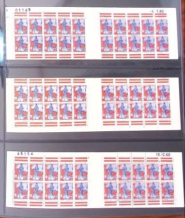 1900-1990, Intéressante collection de carnets de France,