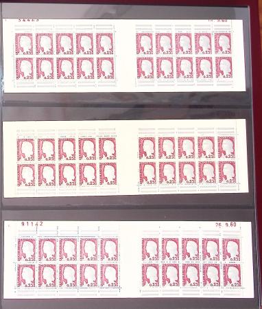 1900-1990, Intéressante collection de carnets de France,