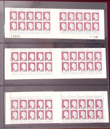 1900-1990, Intéressante collection de carnets de France,