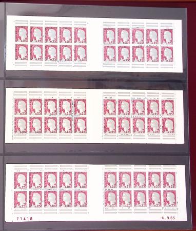 1900-1990, Intéressante collection de carnets de France,
