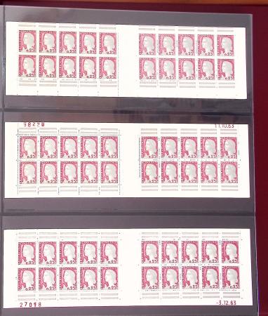 1900-1990, Intéressante collection de carnets de France,