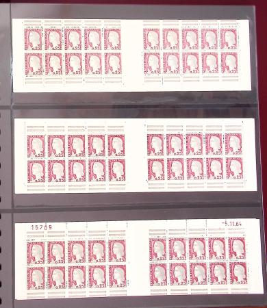 1900-1990, Intéressante collection de carnets de France,