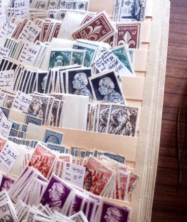 1849-1979, Important stock de timbres en 8 classeurs