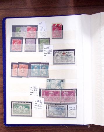 1883-1964, Lot de France en 4 albums et 1 petit classeurs