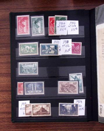 1883-1964, Lot de France en 4 albums et 1 petit classeurs