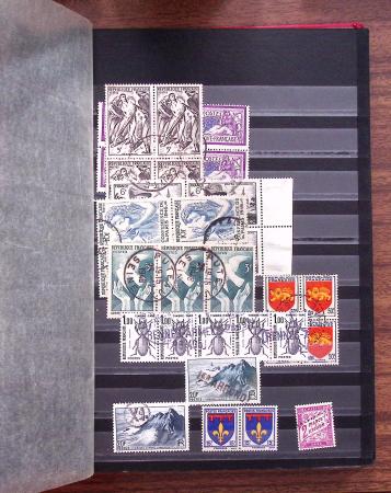 1883-1964, Lot de France en 4 albums et 1 petit classeurs