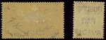 N°2/3 5 pi. s. 15c. vert olive variété O brisé,