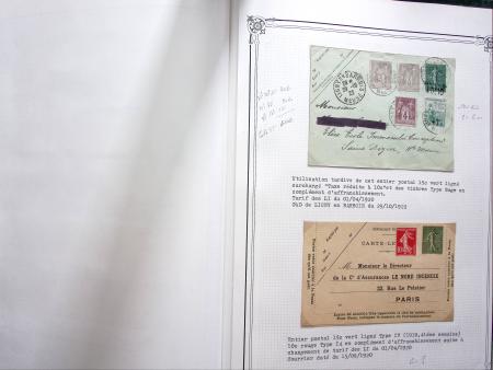1903-1938, Collection d'étude sur les SEMEUSES lignées