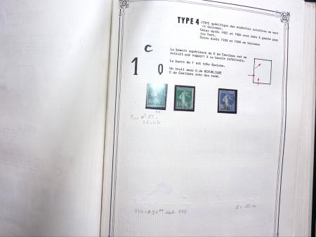1903-1938, Collection d'étude sur les SEMEUSES lignées