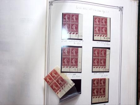 1903-1938, Collection d'étude sur les SEMEUSES lignées