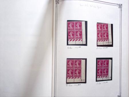 1903-1938, Collection d'étude sur les SEMEUSES lignées
