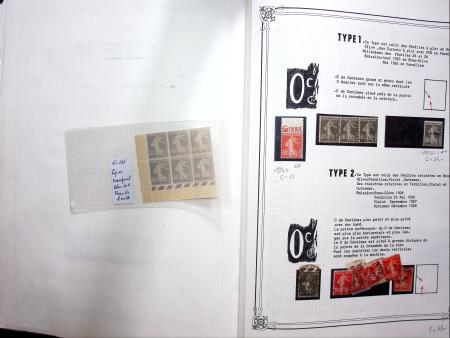 1903-1938, Collection d'étude sur les SEMEUSES lignées