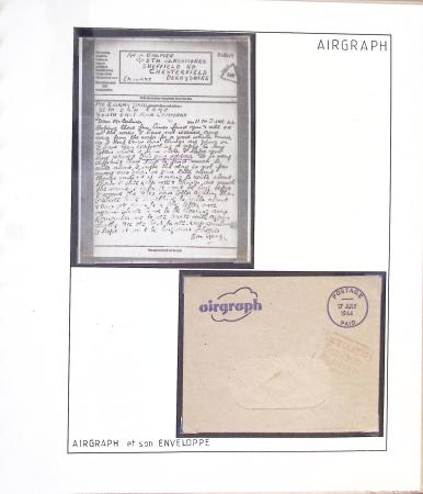 1942-1945, Belle collection de V-Mails et d'Airgraphs