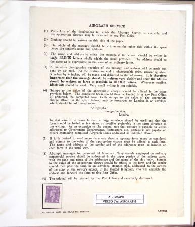 1942-1945, Belle collection de V-Mails et d'Airgraphs