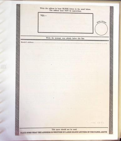 1942-1945, Belle collection de V-Mails et d'Airgraphs