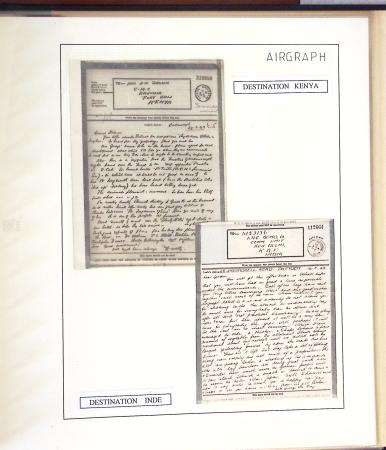 1942-1945, Belle collection de V-Mails et d'Airgraphs