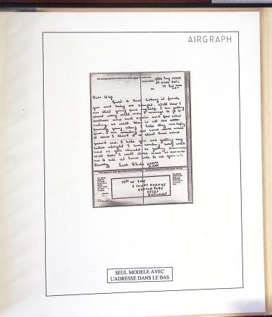 1942-1945, Belle collection de V-Mails et d'Airgraphs