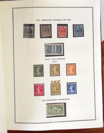 1849- 1960, Collection de France dans un classeur