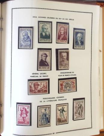 1849- 1960, Collection de France dans un classeur