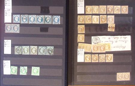 1849-1898, Lot de France classique dont N°1 en 3 ex.,
