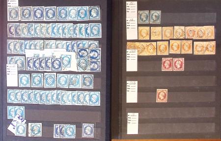 1849-1898, Lot de France classique dont N°1 en 3 ex.,