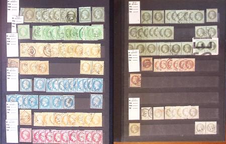 1849-1898, Lot de France classique dont N°1 en 3 ex.,