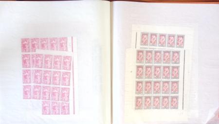1880-1959, Beau lot en 20 classeurs de feuilles entières