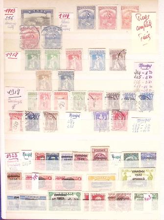 1860-1980 Selection of old-time auction lots on cards
