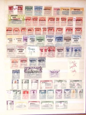 1860-1980 Selection of old-time auction lots on cards