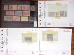 1860-1980 Selection of old-time auction lots on cards