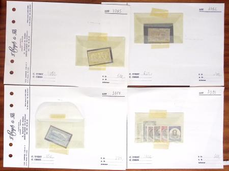 1860-1980 Selection of old-time auction lots on cards